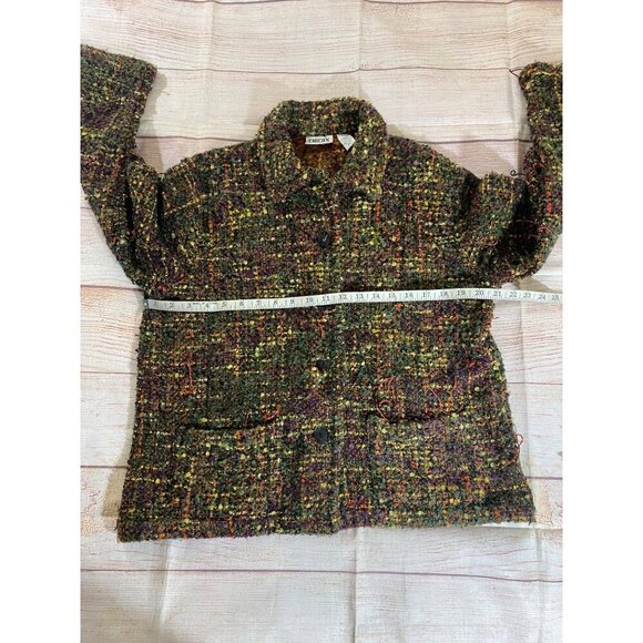 Vintage Chico's Design Women's Multi Tweed Button Front Jacket - 1 (Medium) - Picture 10 of 12